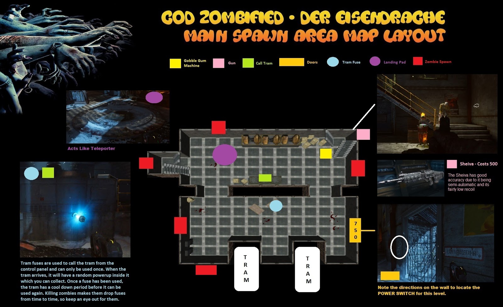Main Spawn Area Map Layout Der Eisendrache Zombies - Call Of Duty Black Ops...