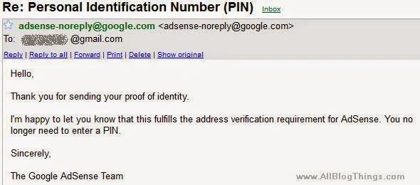 Personal Identification Number (PIN)