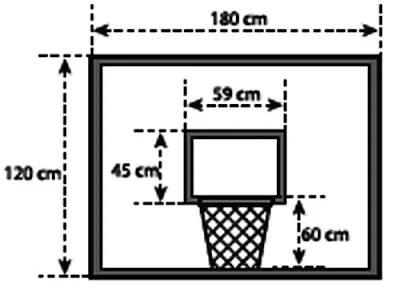 Gambar ukuran ring bola basket standar tampak depan