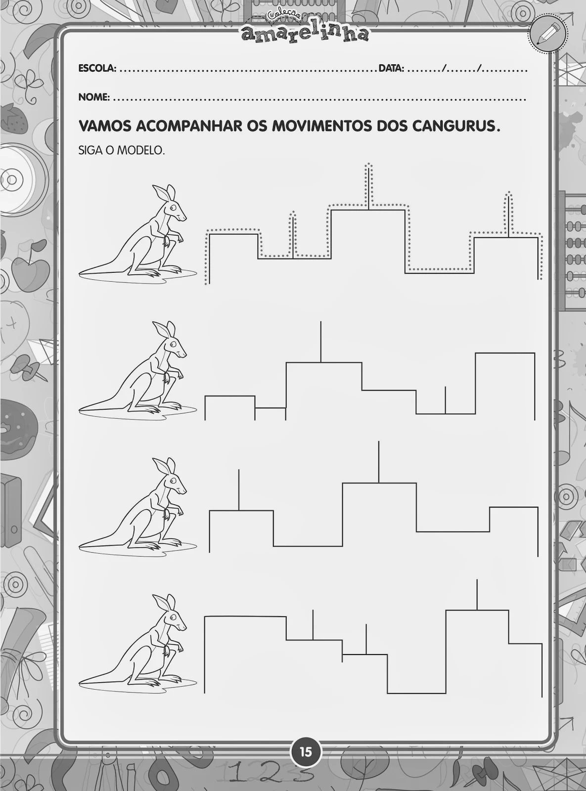 movimento dos cangurus siga o modelo