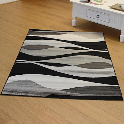 black-contour rug