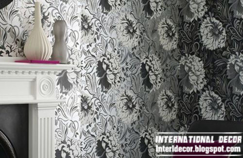 Interior Decor Idea: Stylish floral wall covering designs, colors 2013