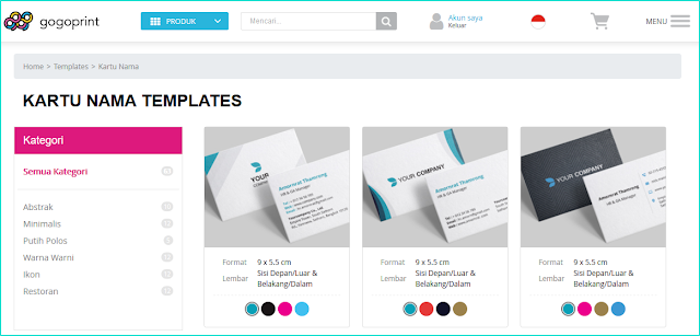 Cetak Kartu Nama Online di Gogoprint
