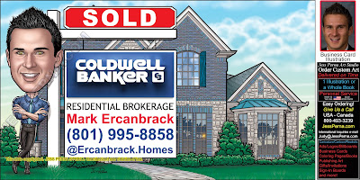 Coldwell Banker business cards and sold sign
