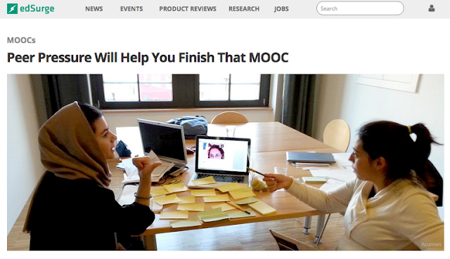 EdSurge article 'Peer Pressure Will Help You Finish That MOOC'