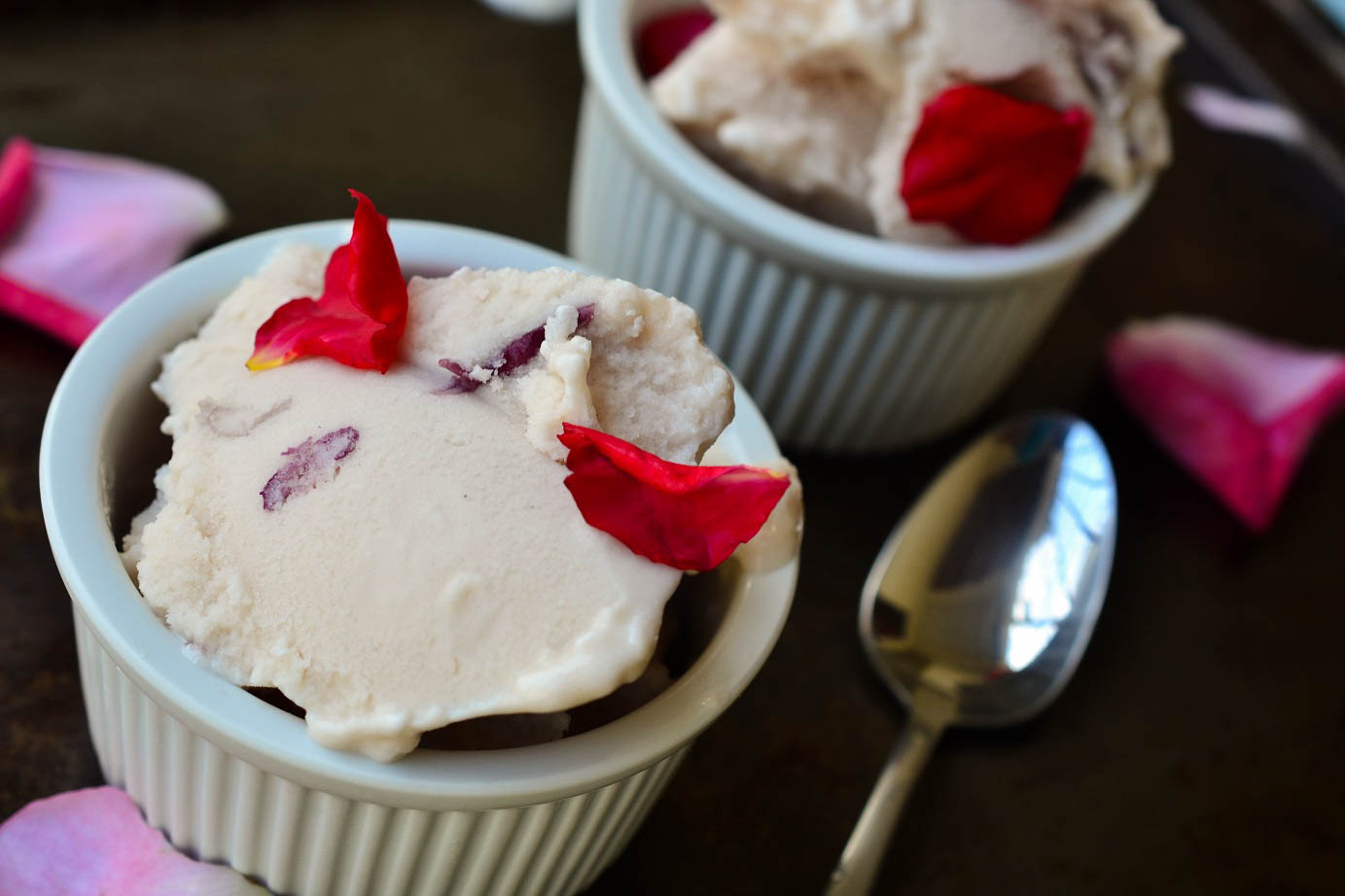 Greedy Girl Vegan rose petal icecream