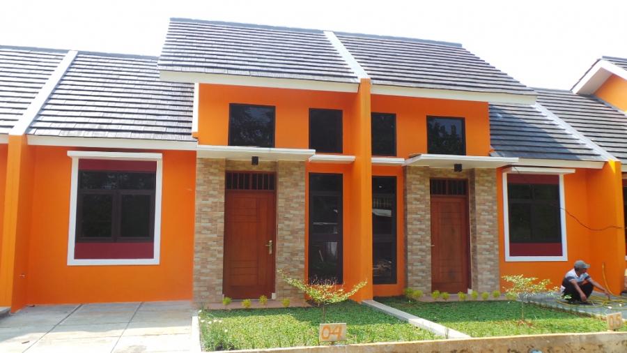 43 Contoh Cat Rumah Minimalis Warna Orange Yang Nampak Modern - Desain