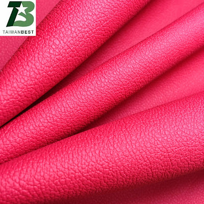 high quality pu leather with color pink 1