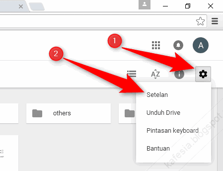 setelan google drive