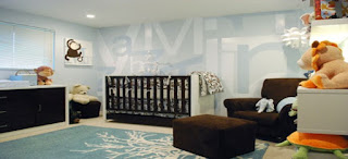 Place vinyl decal over the babies crib or create a baby nursery in parents room gallery This helps clearly define the space See this gallery wall on The Bump