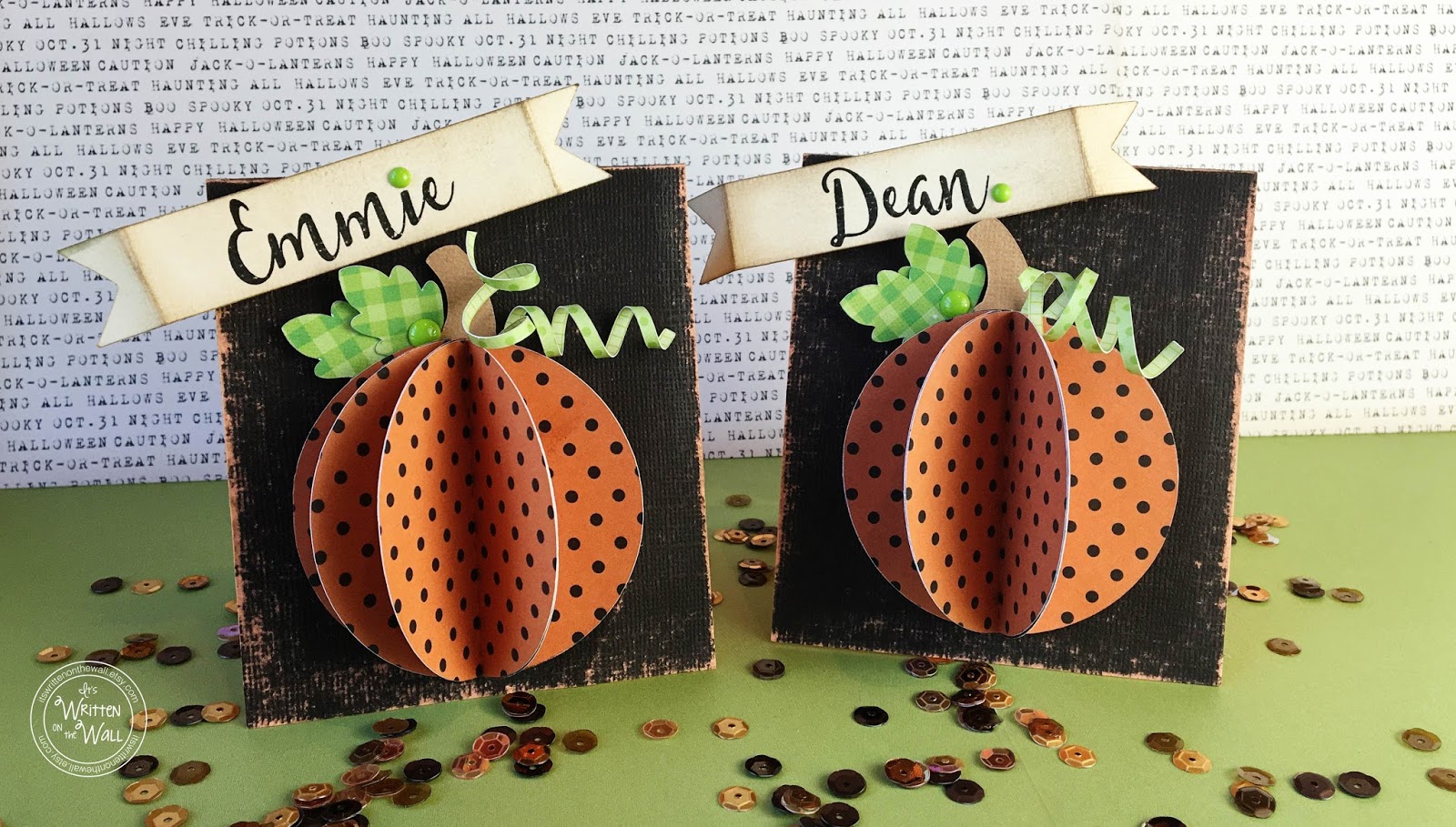 It's Written on the Wall The Cutest Halloween or Thanksgiving Pumpkin