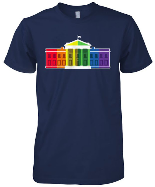 LOVE WINS rainbow white house t shirt