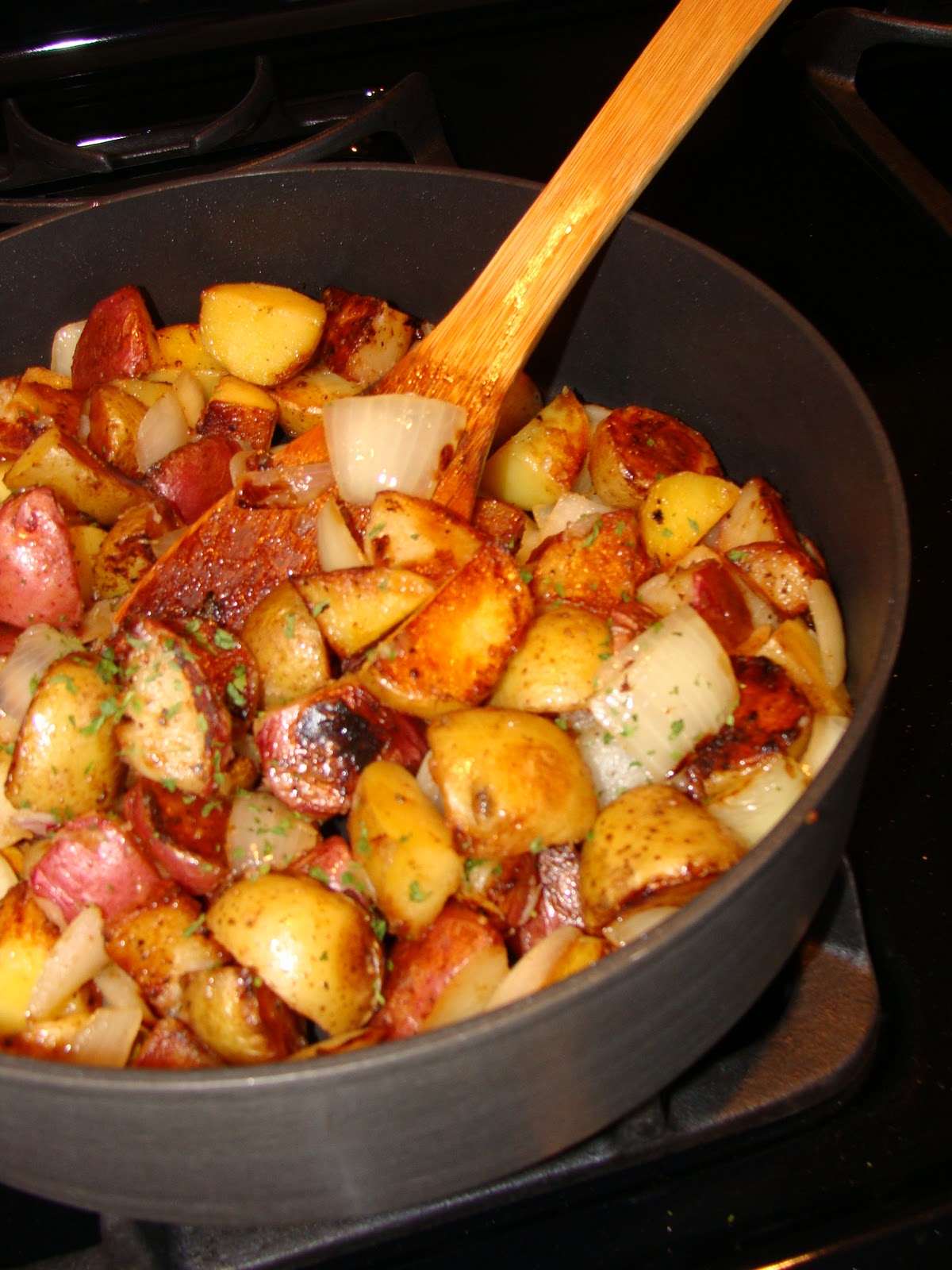 Just Cooking My Fried Potatoes