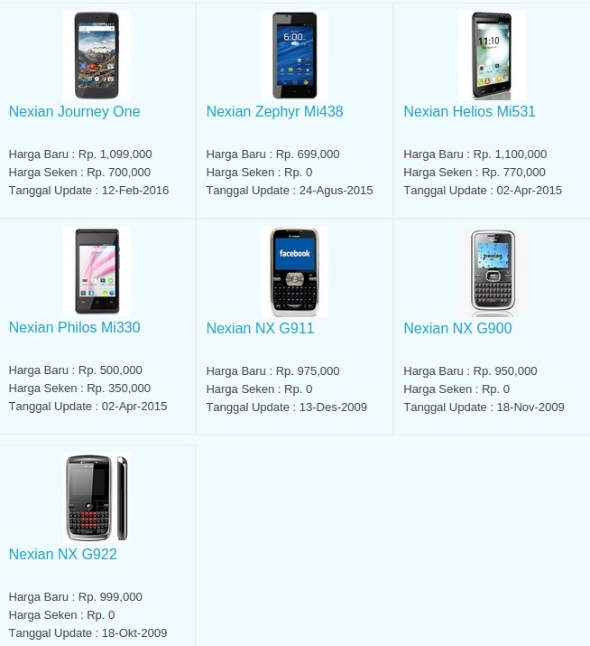 Daftar Harga Terbaru Hp Nexian Maret 2016 Daftar Harga Terbaru Hp Nexian Maret 2016
