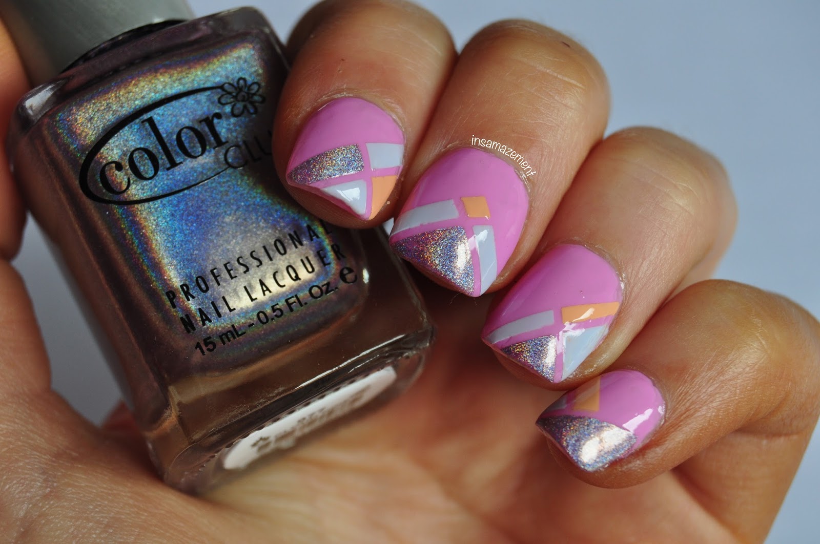 In SAMazement Summer Geometric Nail Art Tutorial