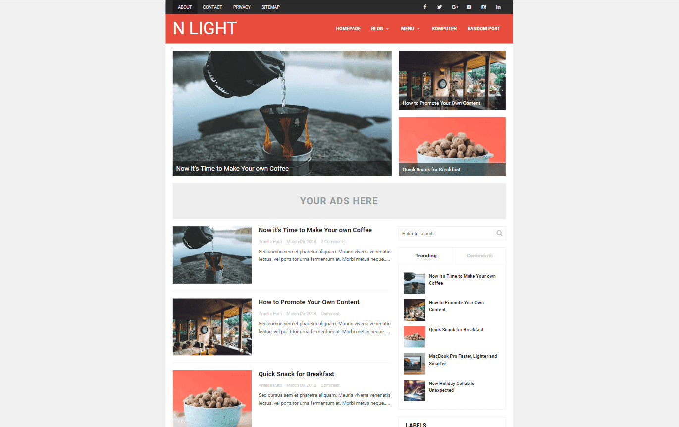 N Light Premium Blogger Template N Light Premium Blogger Template