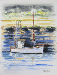 boat fishing reed painting william watercolor bill timing director toonsville paintings water