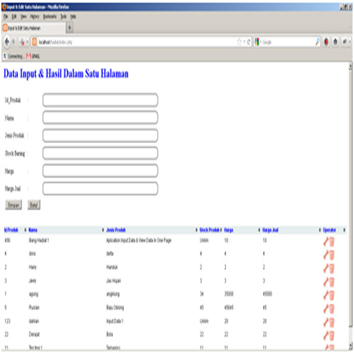 Input data