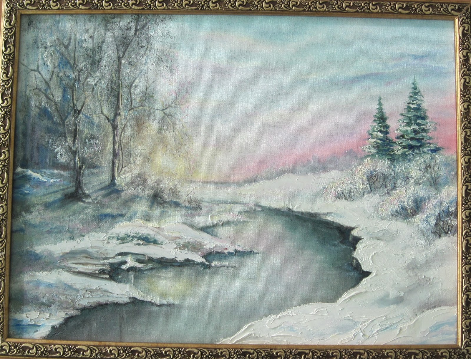 Зимнее Забайкалье рисунок