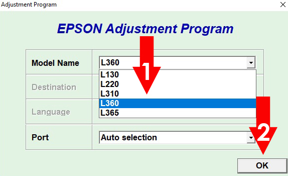 Epson L130|L220|L310|L360|L365 Resetter