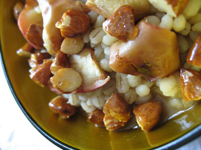 Barley Porridge with Honeyed Almonds and Roasted Apples