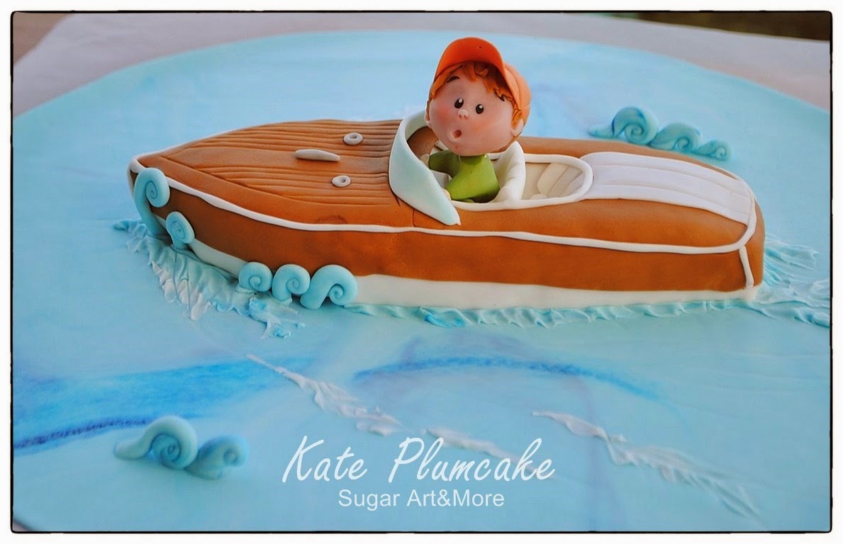 motoscafo - speedboat cake topper
