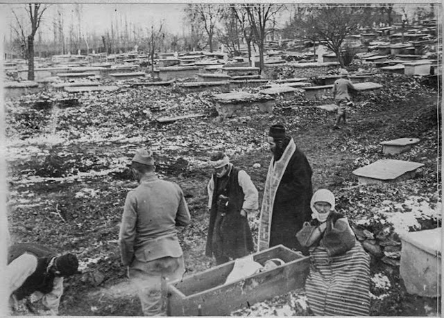 Burial of a girl killed during the bombing - Bitola, January 1917