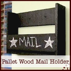 pallet wood mail holder