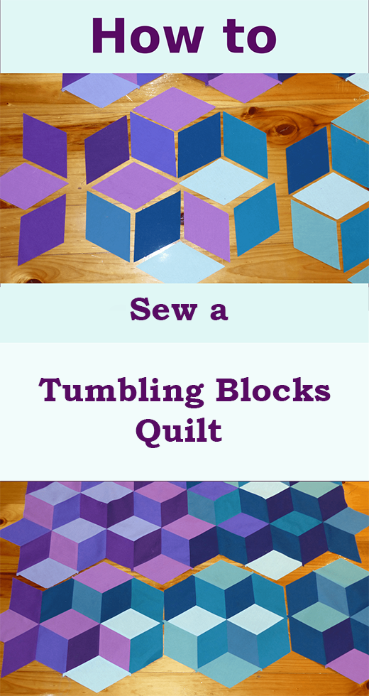 Quilting Land How to Sew a Tumbling Blocks Quilt