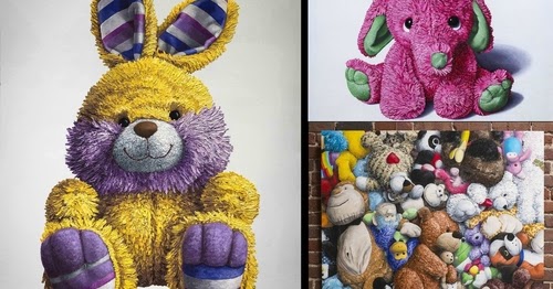 Design Stack: A Blog about Art, Design and Architecture: Realistic Paintings of Stuffed Animals