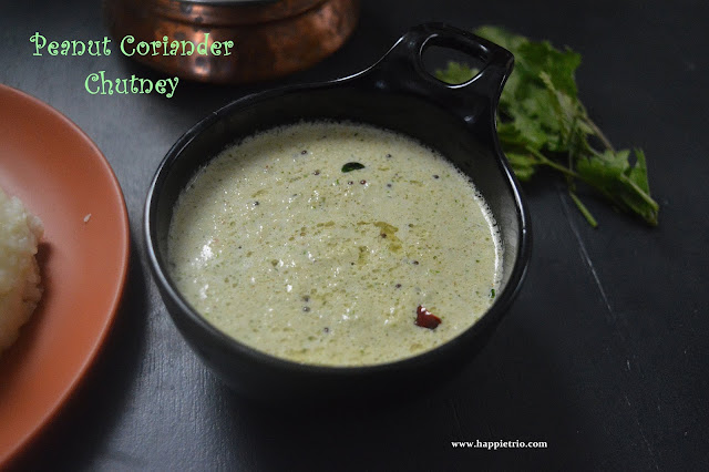 Peanut Coriander Chutney Recipe| Kothamalli Verkadalai Chutney 