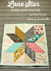 Lone Star baby quilt tutorial from Diary of a Quilter