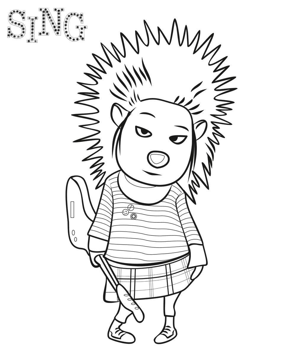 Ispirazione Disegni Da Colorare E Stampare Sing | Migliori Pagine da