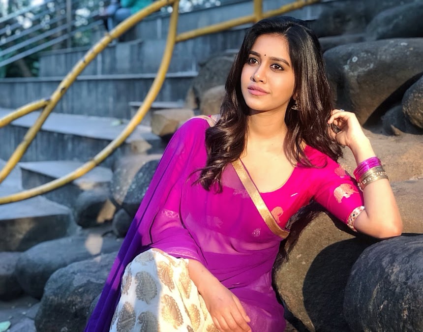 Nabha Natesh in Half Saree stills