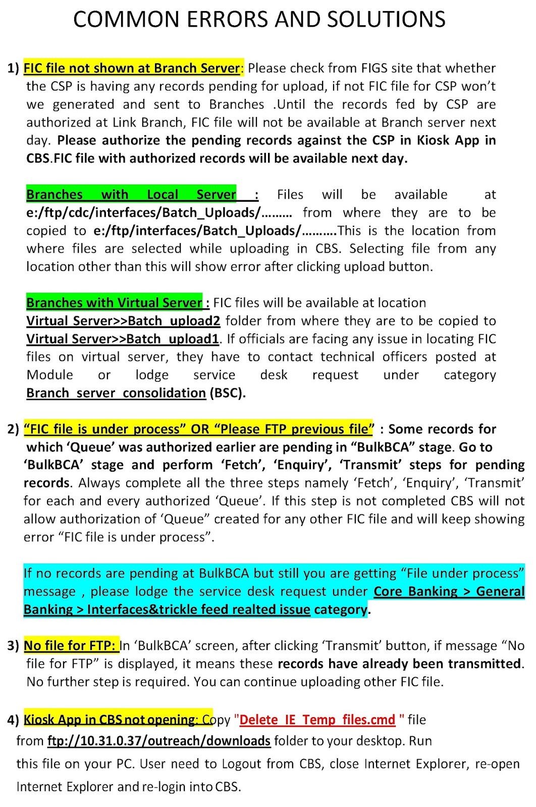 Sbi Kiosk Banking Tech Common Errors And Solutions During File Upload