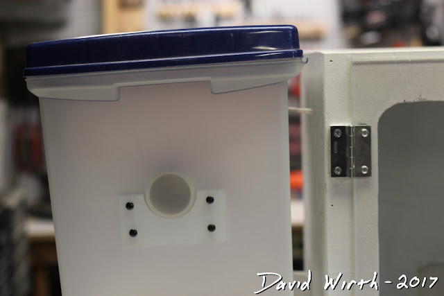 filament dry box on 3d printer enclosure