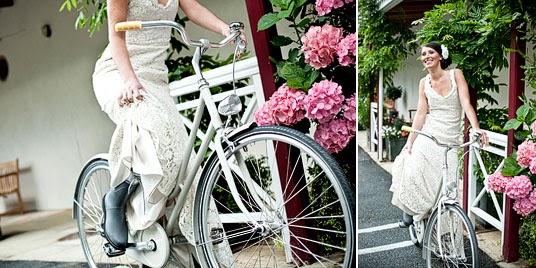 sposi in bicicletta