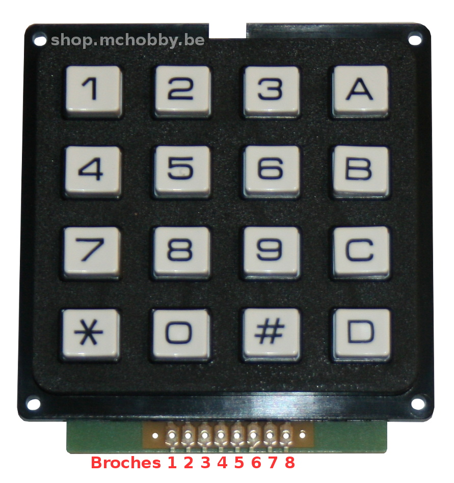 Clavier matriciel tactile de 16 touches 4x4 pour Arduino raspberry TimerMart