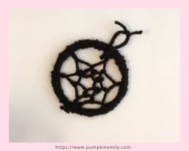 The making of a dreamcatcher using a bangle