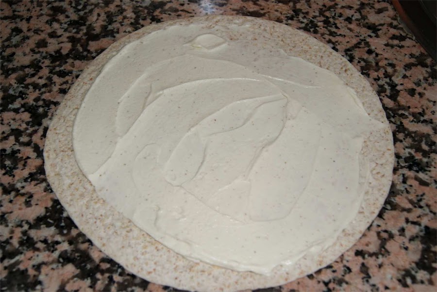 wraps de pavo y crema paso 3