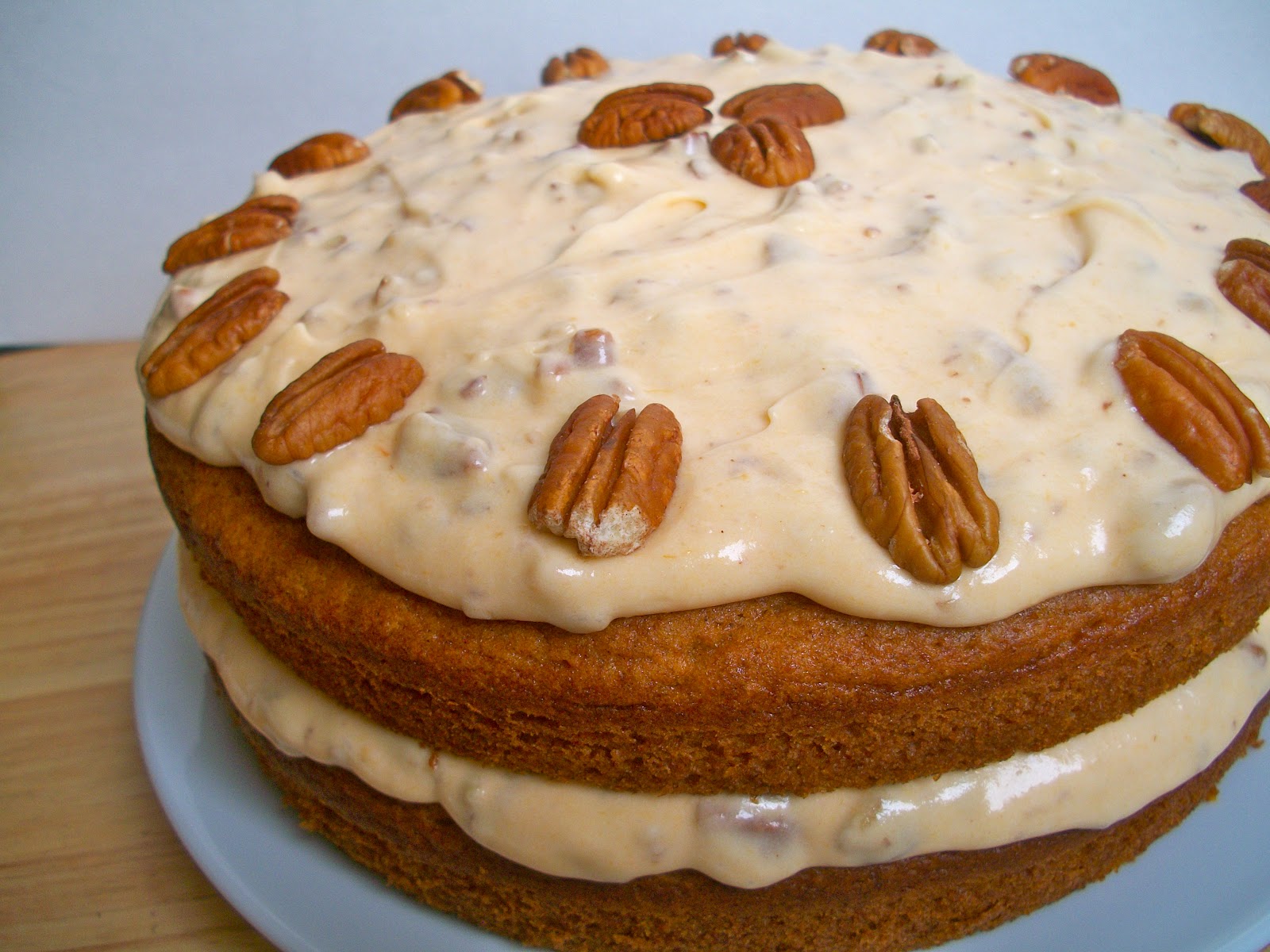 Brooke Bakes Pumpkin Spice Cake with Pumpkin Pecan Cream Cheese Icing