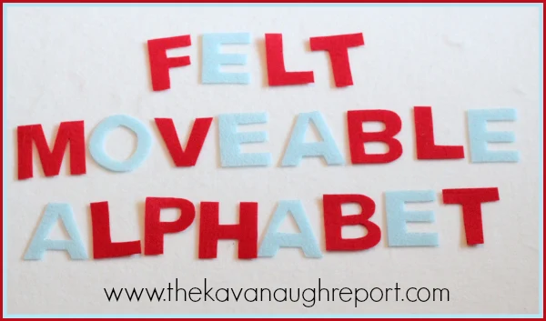 A Montessori inspired felt moveable alphabet. This DIY is an easy replacement for a traditional Montessori writing work. 