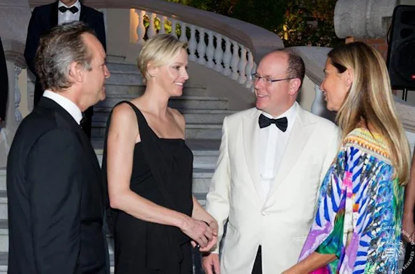 Prince Albert and Princess Charlene attended 'Dinner aux Chandelles' organized by the Monaco de Mairie