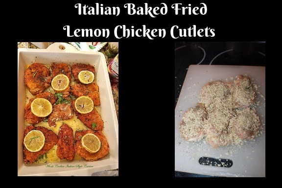 this is how to make baked Italian style lemon baked fried chicken cutlets