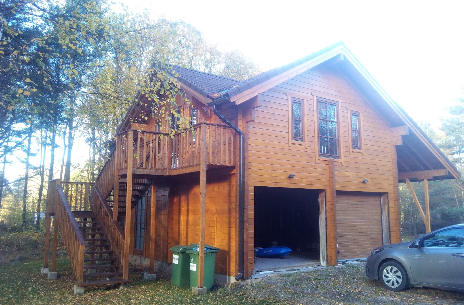 Loghomes One Bed Room Log Cabin With Double Garage Prefab