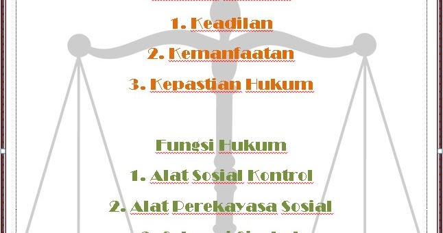 Tujuan Dan Fungsi Hukum Secara Umum