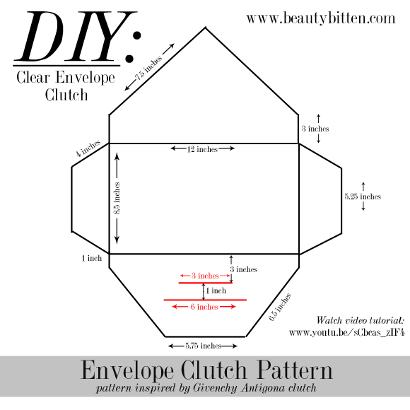 DIY: Clear Envelope Clutch | beautybitten | a personal style & beauty blog