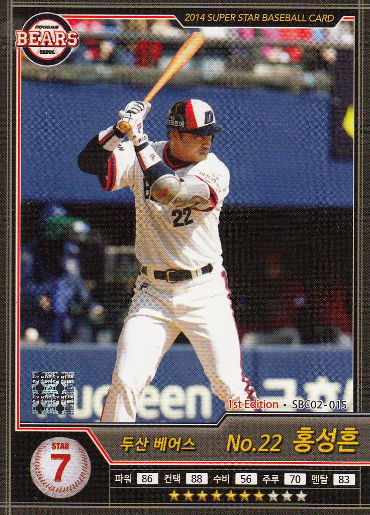 Japanese Baseball Cards 2014 Super Star Korean Baseball Card Series 2