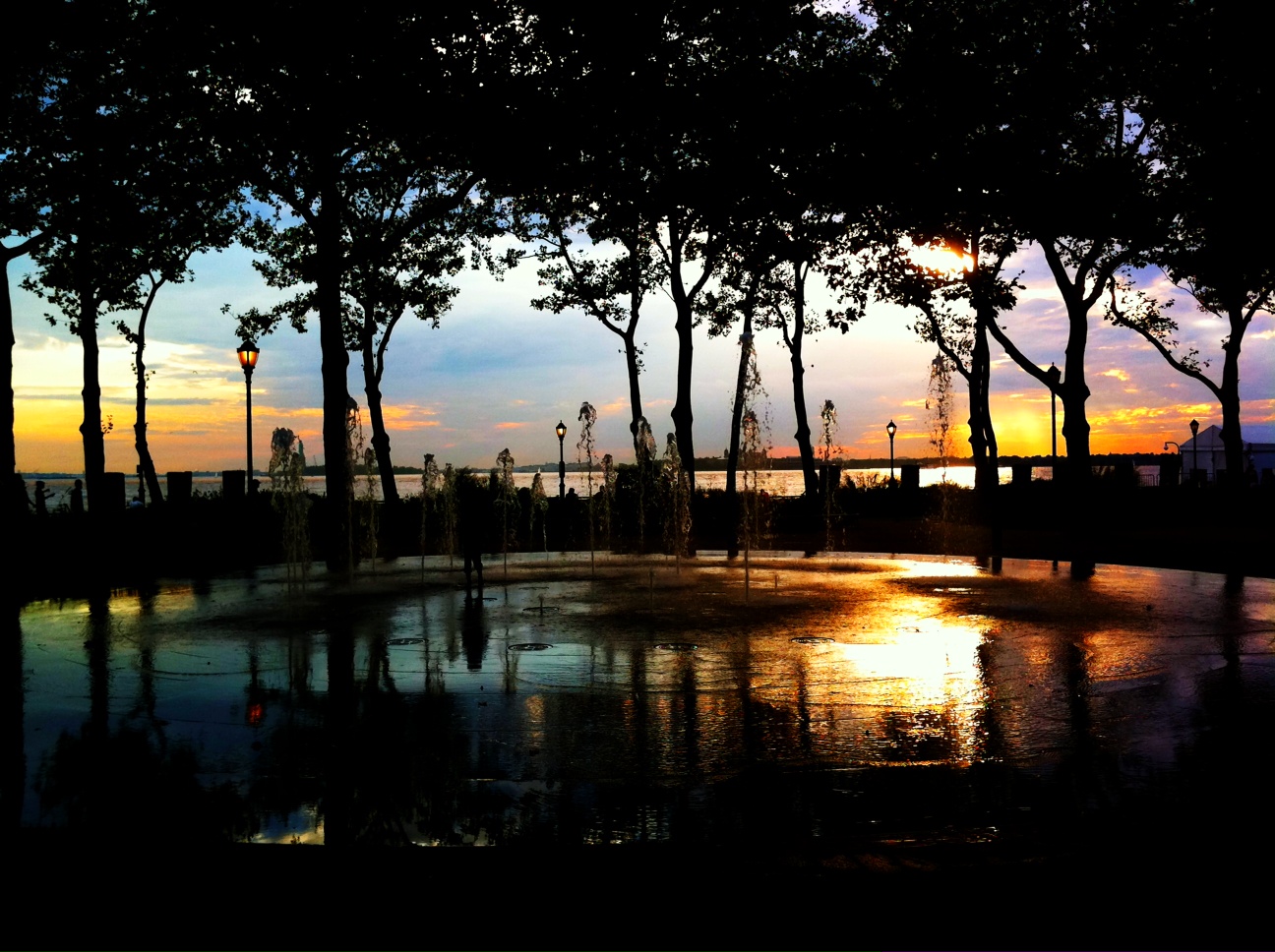 NYC ♥ NYC Sunset at Battery Bosque Park