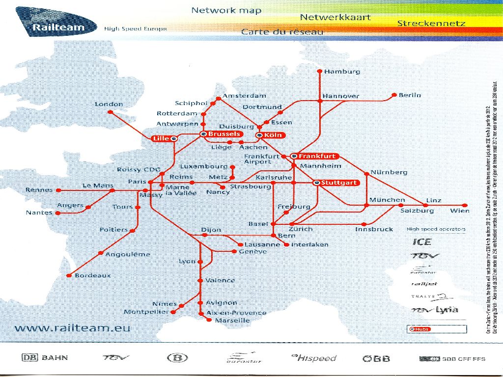 high speed rail europe map